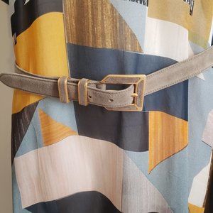Escada Gray Suede Belt